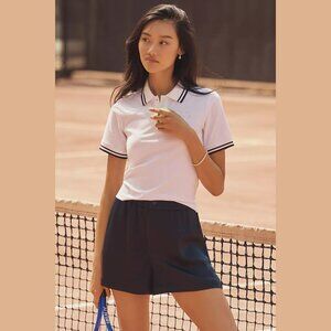 NEW Varley - Sizes S, M, L, XL, Women's Sarka High-Rise Sateen Shorts - Navy